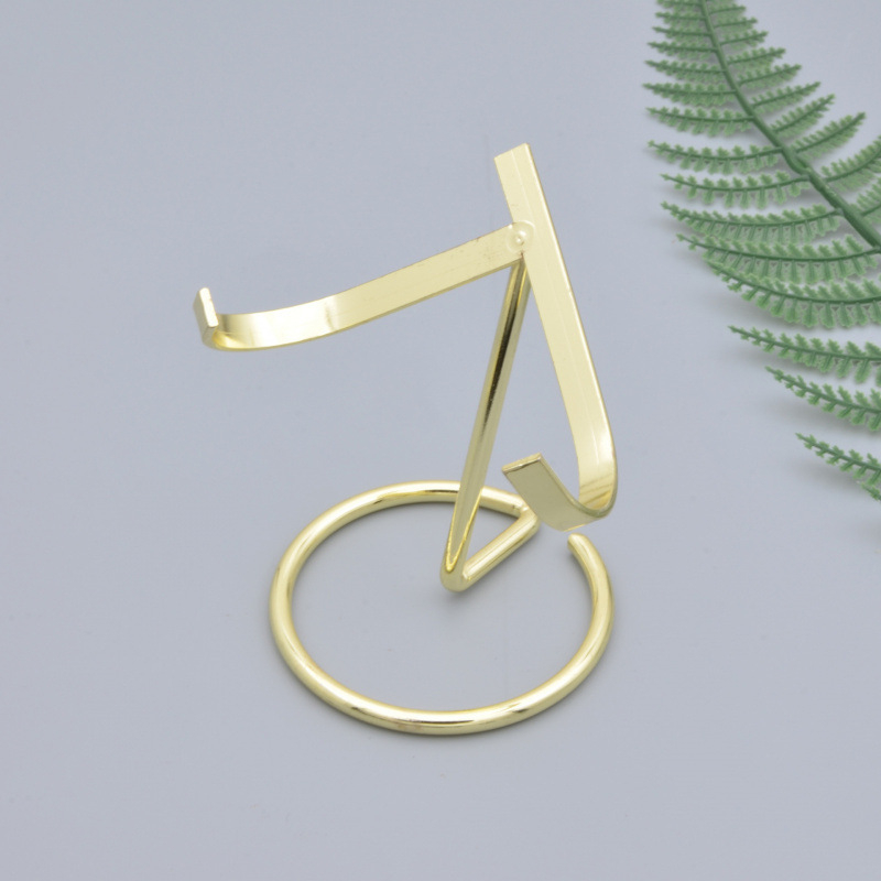 Suport metalic pentru ornamente din cristal, suport de expunere pentru grupuri de cristale și fosile, stil modern minimalist, finisaj electroplacat, personalizare disponibilă