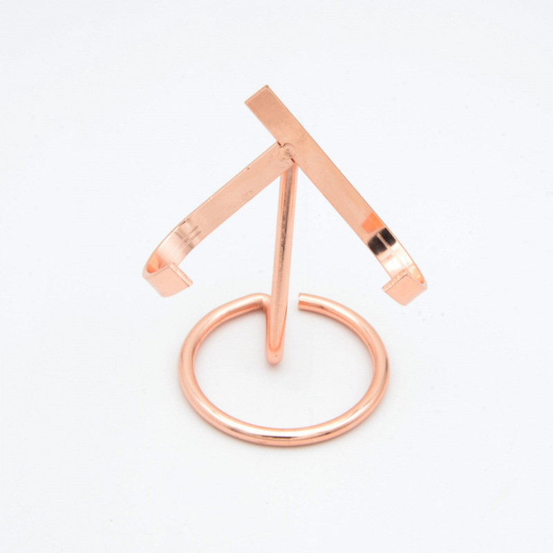 Suport metalic pentru ornamente din cristal, suport de expunere pentru grupuri de cristale și fosile, stil modern minimalist, finisaj electroplacat, personalizare disponibilă