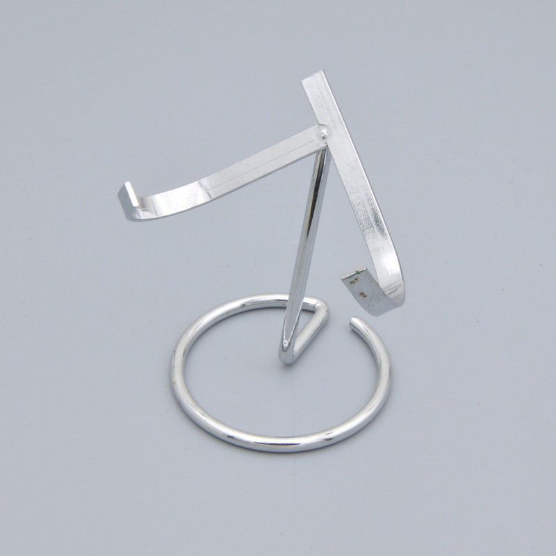 Suport metalic pentru ornamente din cristal, suport de expunere pentru grupuri de cristale și fosile, stil modern minimalist, finisaj electroplacat, personalizare disponibilă