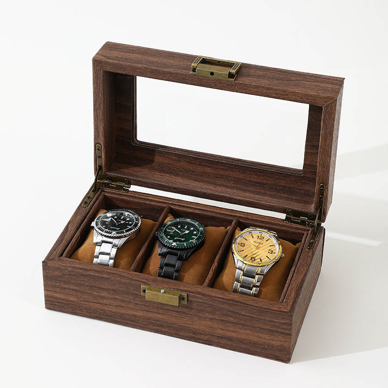 Дървен дисплей за бижута и часовници, 2 нива, настолен дисплей, многофункционална кутия за съхранение