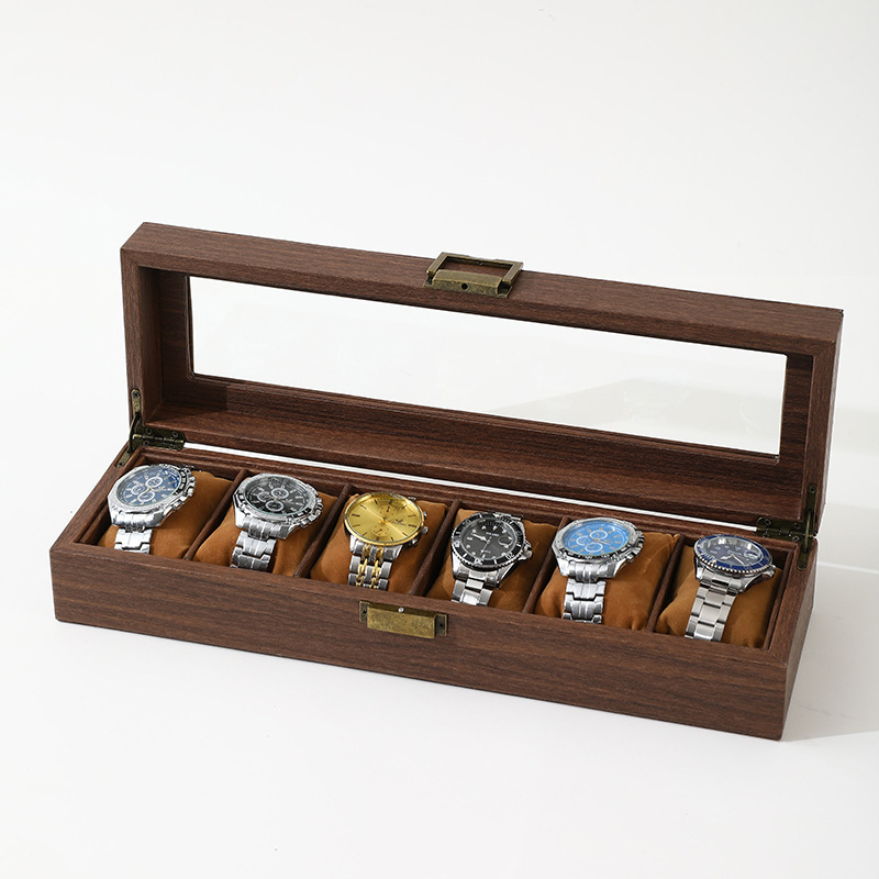 Дървен дисплей за бижута и часовници, 2 нива, настолен дисплей, многофункционална кутия за съхранение