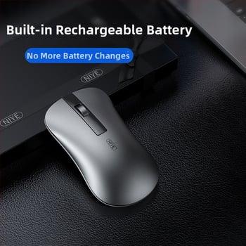 XM10 безжична мишка с двойна свързаност 2.4G/Bluetooth, 1600 DPI, USB интерфейс, 4 бутона, презареждаща се