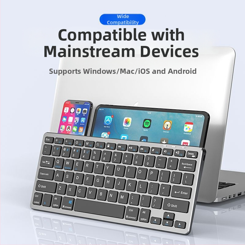 Bezdrôtový set klávesnice a myši Bluetooth, nabíjateľný, tichý pre kancelárske použitie, pre notebook a tablet, USB/2.4G/Bluetooth pripojenie
