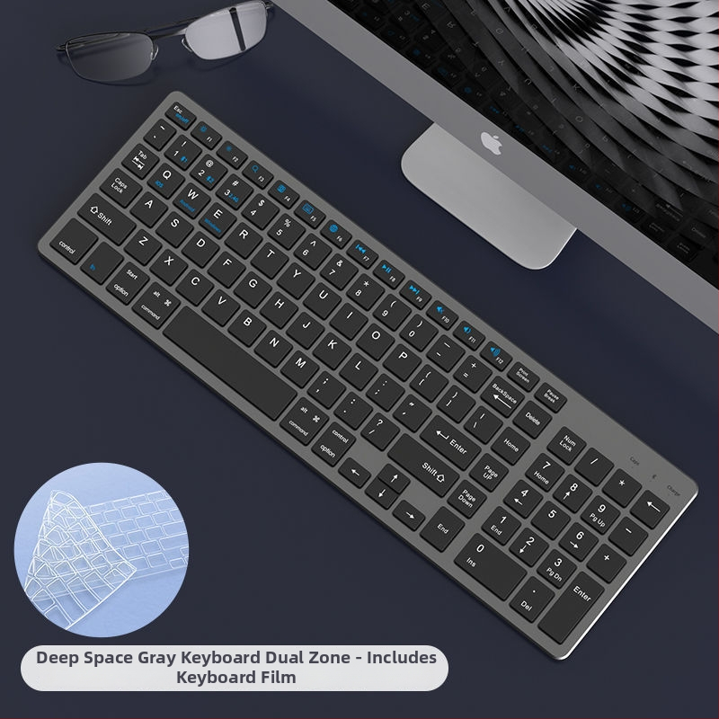 Bezdrôtový set klávesnice a myši Bluetooth, nabíjateľný, tichý pre kancelárske použitie, pre notebook a tablet, USB/2.4G/Bluetooth pripojenie