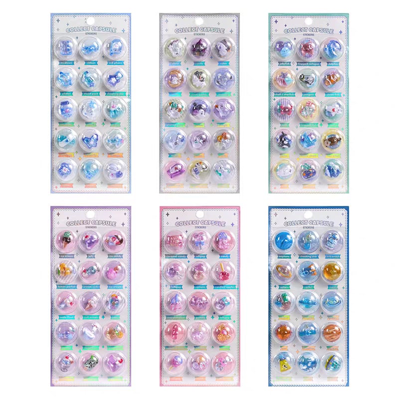 3D релефен кристален стикер за деца – карикатура стил, изработка: стикер, артикул BUH, Без персонализация