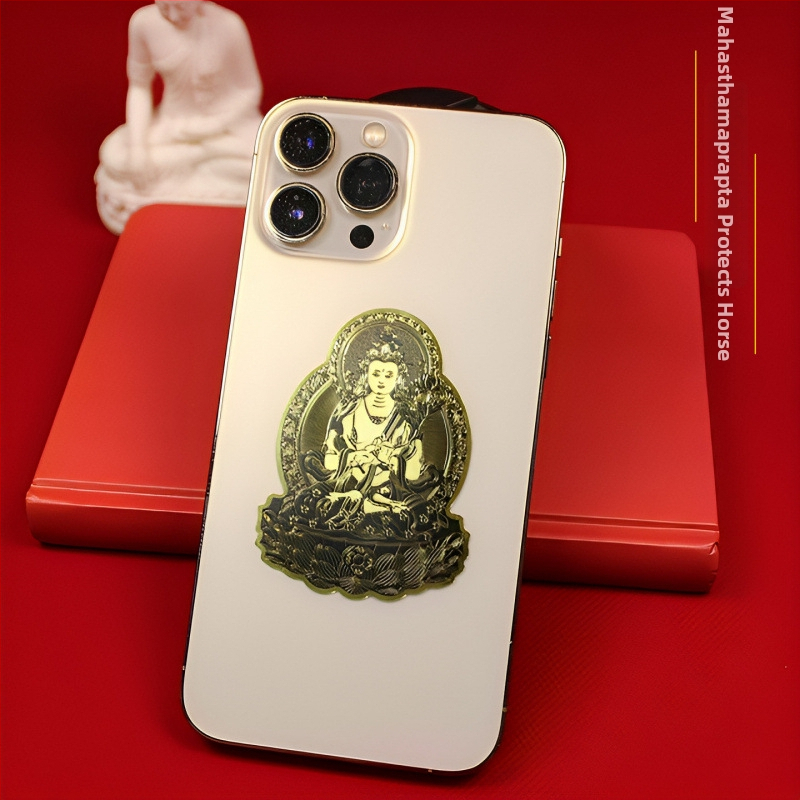 Nálepky na telefón a tabletu s témou Šťastný Buddha, Dvanásť znamení zverokruhu a Osem ochráncov; Kov, UV tlač, Nový čínsky štýl