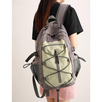 Uniszex nylon hátizsák laptopzsebbel, nagy kapacitású, cipzáras nyitás