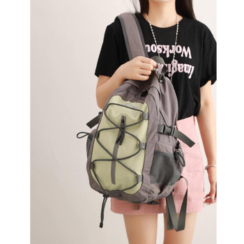 Uniszex nylon hátizsák laptopzsebbel, nagy kapacitású, cipzáras nyitás