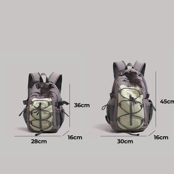 Uniszex nylon hátizsák laptopzsebbel, nagy kapacitású, cipzáras nyitás