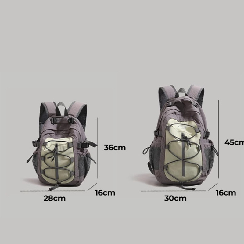 Uniszex nylon hátizsák laptopzsebbel, nagy kapacitású, cipzáras nyitás