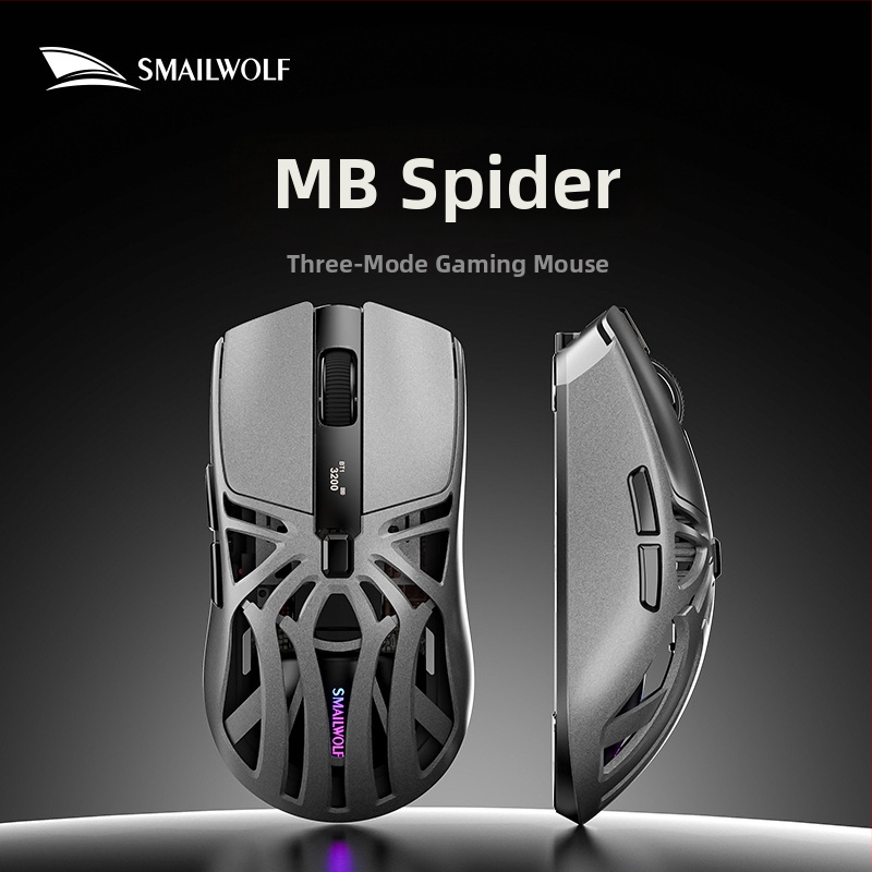 Smailwolf optická bezdrôtová herná myš s Bluetooth a 2,4G, 10000 DPI, USB rozhranie, dosah 10 m, 6 tlačidiel