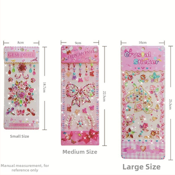 Gyerek DIY készlet: 24 darab akril 3D kristály matrica, kézműves