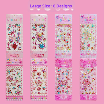 Gyerek DIY készlet: 24 darab akril 3D kristály matrica, kézműves