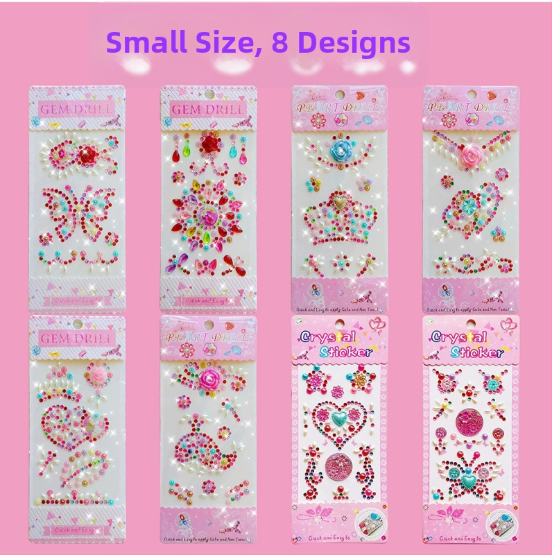 Gyerek DIY készlet: 24 darab akril 3D kristály matrica, kézműves