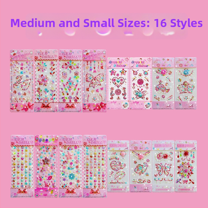 Gyerek DIY készlet: 24 darab akril 3D kristály matrica, kézműves