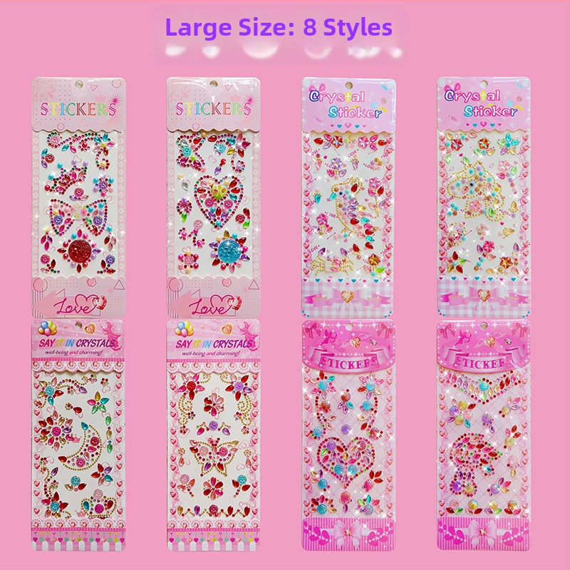 Gyerek DIY készlet: 24 darab akril 3D kristály matrica, kézműves