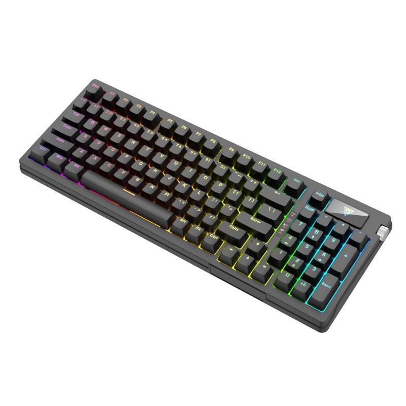 G98 mechanická klávesnica – bezdrôtové tri režimy (Bluetooth, 2.4G, USB), hot‑swap spínače, RGB podsvietenie, pre hry