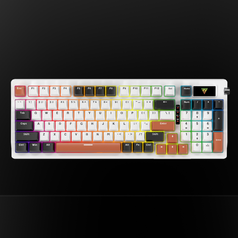 G98 mechanická klávesnica – bezdrôtové tri režimy (Bluetooth, 2.4G, USB), hot‑swap spínače, RGB podsvietenie, pre hry