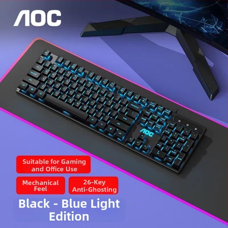 Set tipkovnice i miša, gaming tipkovnica s 103 tipke, USB kabelska veza, za stolno računalo, bez pozadinskog osvjetljenja