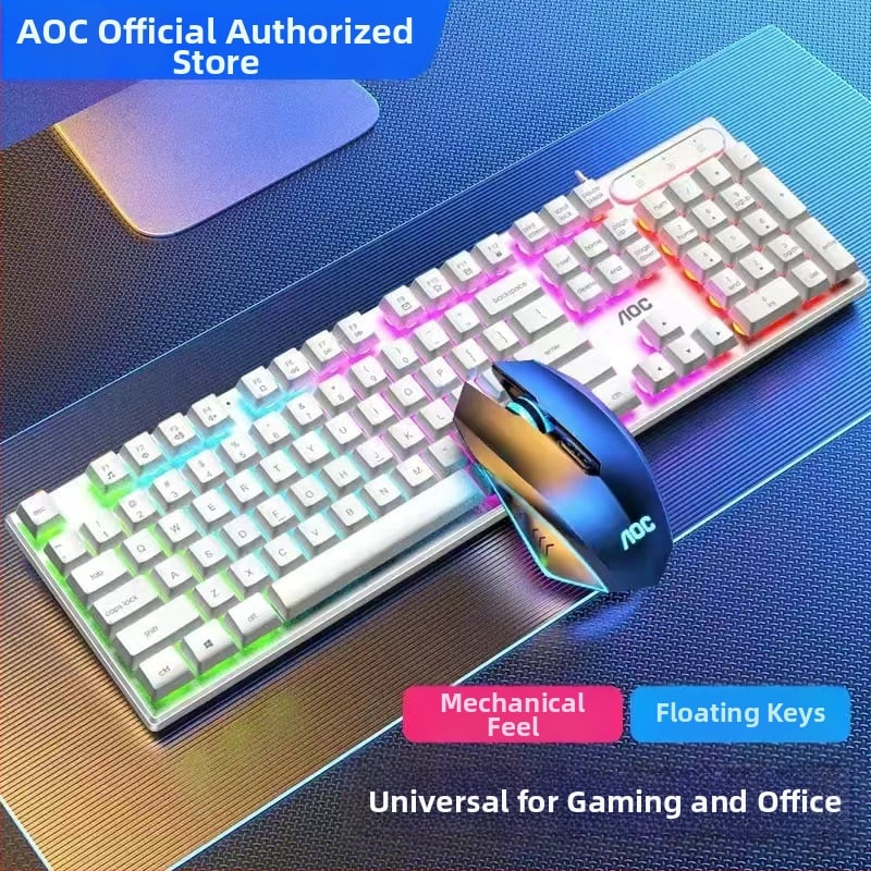 Set tipkovnice i miša, gaming tipkovnica s 103 tipke, USB kabelska veza, za stolno računalo, bez pozadinskog osvjetljenja