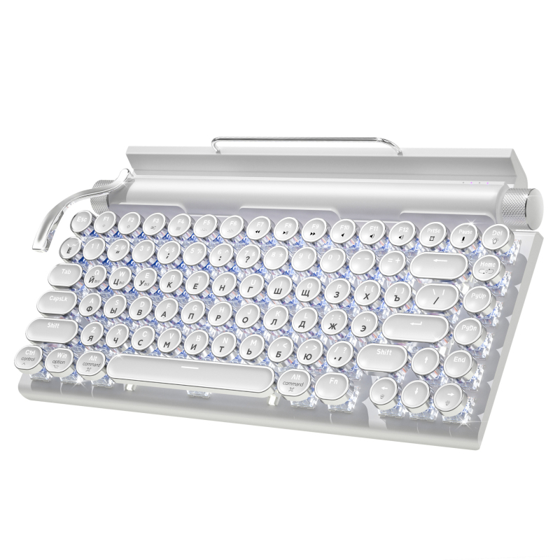 Mehanička tipkovnica, 83 tipki, Bluetooth dvostruki način, hot-swappable, drveno kućište