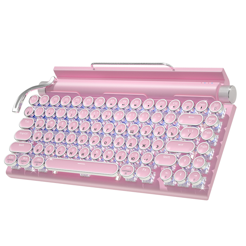 Mehanička tipkovnica, 83 tipki, Bluetooth dvostruki način, hot-swappable, drveno kućište