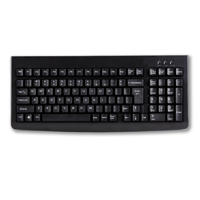 Tastatură pentru casă de marcat, 101 taste, cablată, interfață USB/PS2, ABS plastic, impermeabil