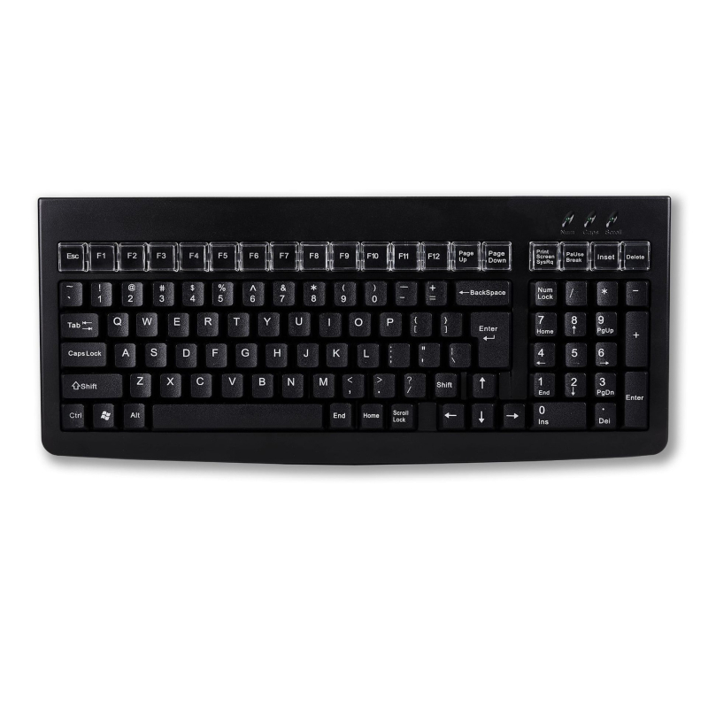 Tastatură pentru casă de marcat, 101 taste, cablată, interfață USB/PS2, ABS plastic, impermeabil