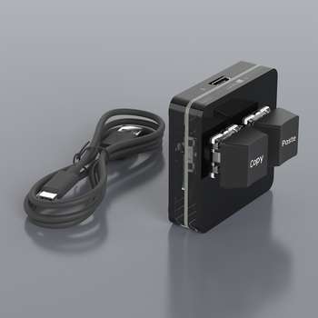 Персонализирано мини клавиатурче с две клавиши, механични клавиши с червени оси, USB проводна връзка, 1 m кабел, едноколорна подсветка