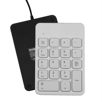 HW157 цифрова клавиатура с 18 клавиши, двойна свързаност (жична и безжична), презареждаща се, USB Plug-and-Play, с подложка за китката