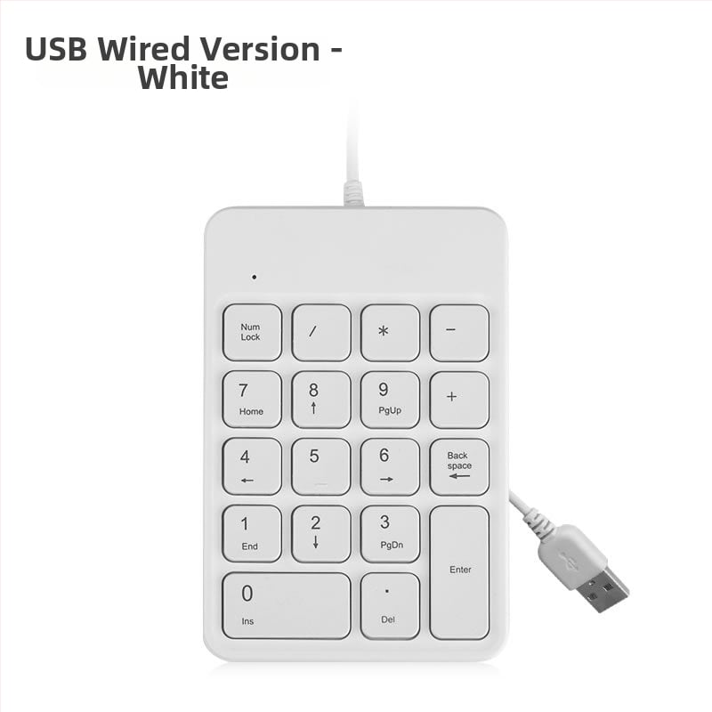 HW157 цифрова клавиатура с 18 клавиши, двойна свързаност (жична и безжична), презареждаща се, USB Plug-and-Play, с подложка за китката