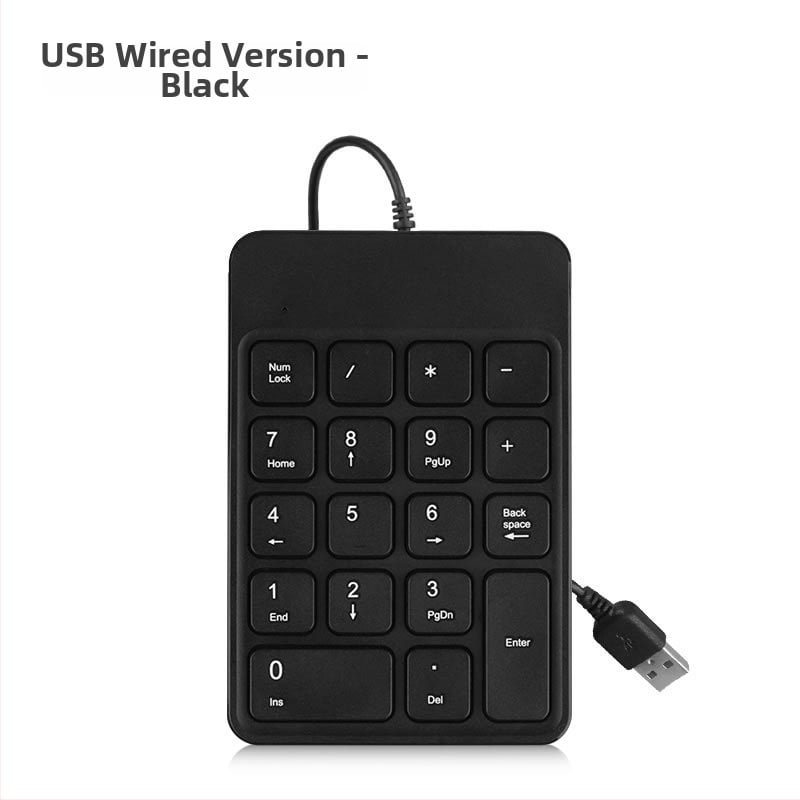HW157 цифрова клавиатура с 18 клавиши, двойна свързаност (жична и безжична), презареждаща се, USB Plug-and-Play, с подложка за китката