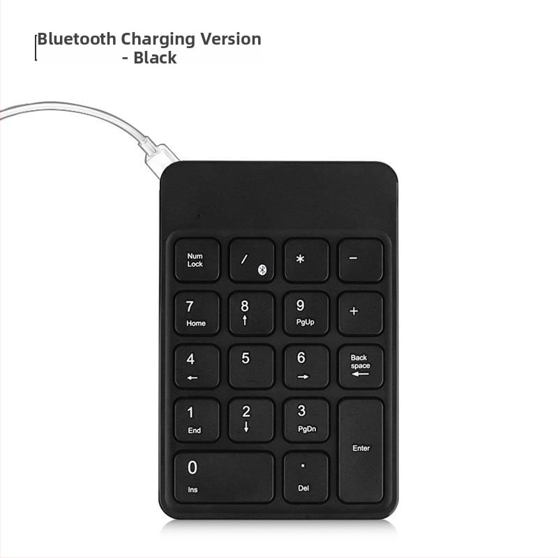 HW157 цифрова клавиатура с 18 клавиши, двойна свързаност (жична и безжична), презареждаща се, USB Plug-and-Play, с подложка за китката