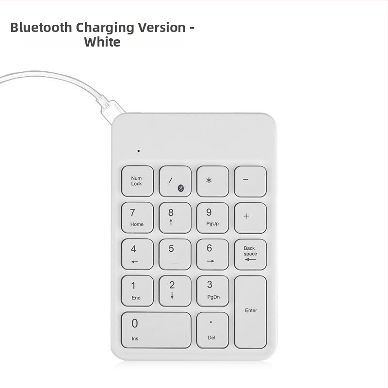 HW157 цифрова клавиатура с 18 клавиши, двойна свързаност (жична и безжична), презареждаща се, USB Plug-and-Play, с подложка за китката