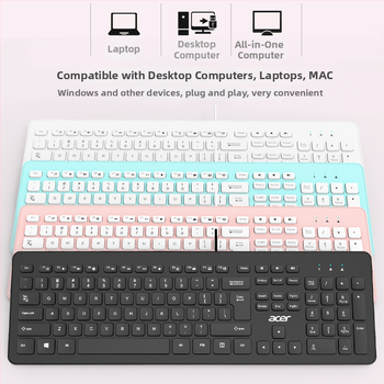 Acer OAK920 tastatură cu fir (108 taste, USB, corp ABS, Crater Architecture, fără iluminare)