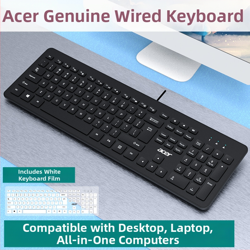 Acer OAK920 tastatură cu fir (108 taste, USB, corp ABS, Crater Architecture, fără iluminare)