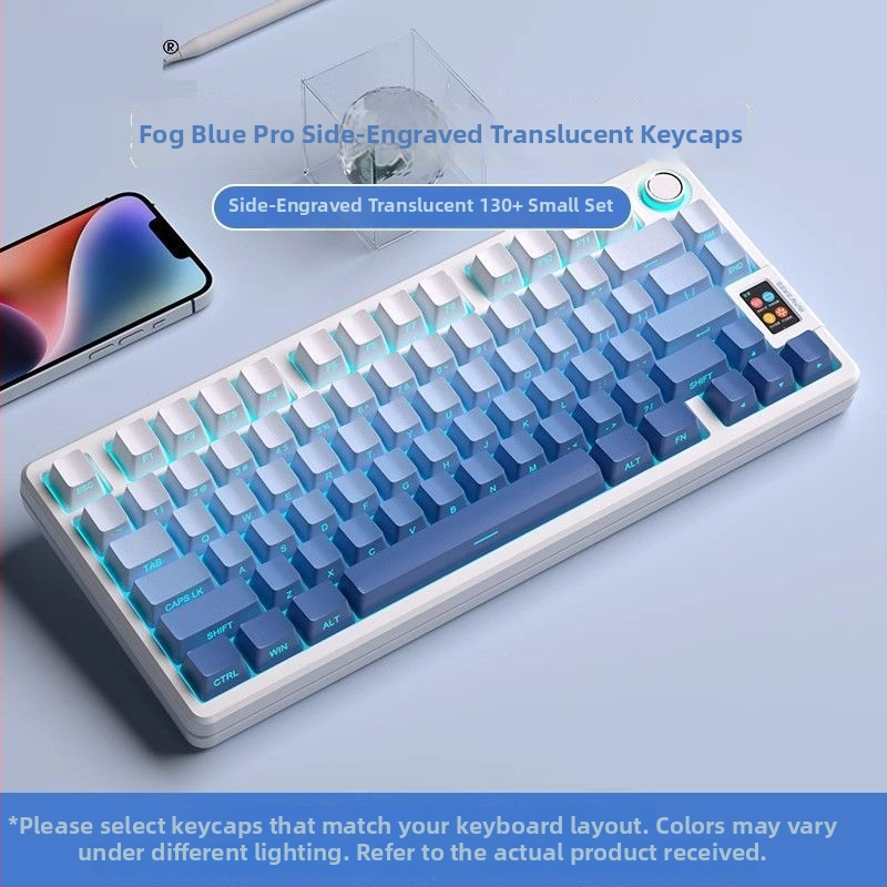 PBT priehľadný bočne gravírovaný keycap pre mechanickú klávesnicu – vysoko prispôsobený