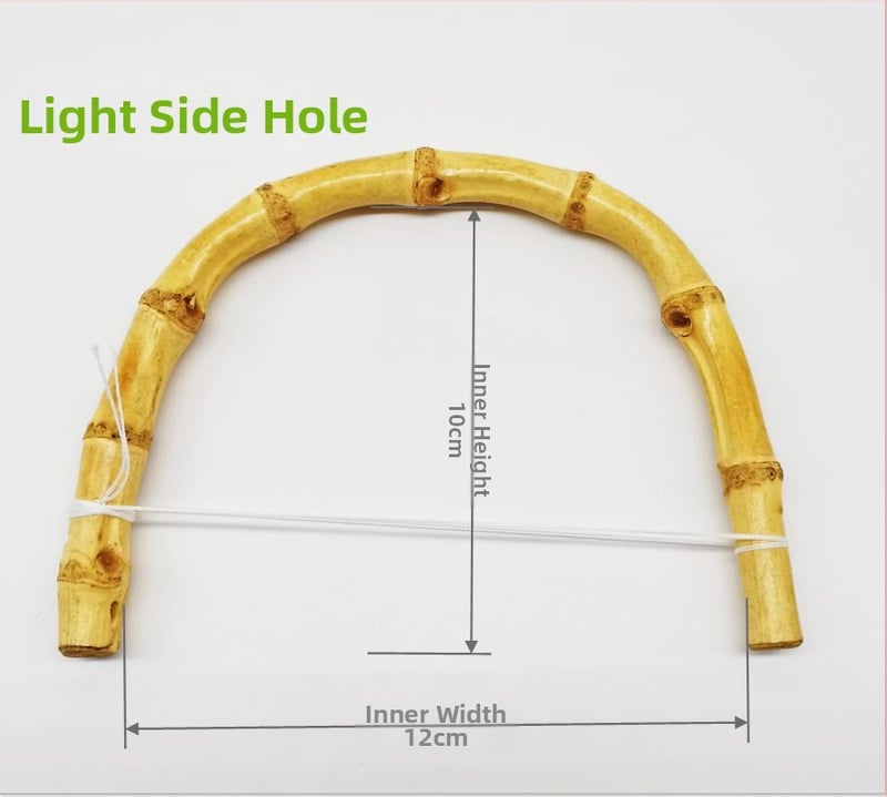U formos bambusinė rankena maišui su natūraliu bambuko jungtimi – bagažo aksesuaras