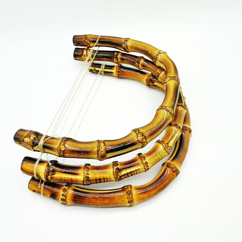 U formos bambusinė rankena maišui su natūraliu bambuko jungtimi – bagažo aksesuaras