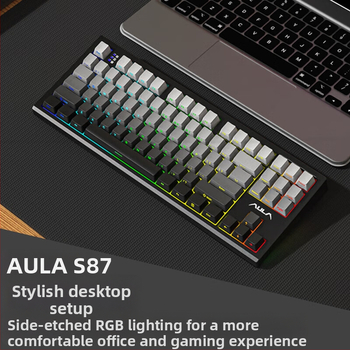 Mechanická klávesnica so tromi režimami (Bluetooth/2.4G USB), hot-swappable spínače, RGB podsvietenie, PBT klávesy