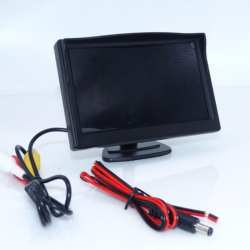 Automobilio atbulinės eigos ekranas, TFT LCD, 800x480 raiška, universalus suderinamumas, įvestis N/P