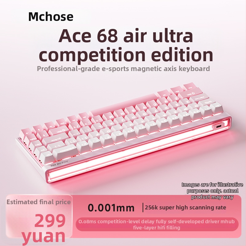 Herná klávesnica s Taishan magnetickou osou, až 87 kláves, káblové pripojenie, RGB podsvietenie