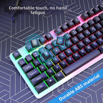 Проводен комплект клавиатура и мишка с цифрова клавиатура, кабелна връзка, без подсветка, за игри и офис