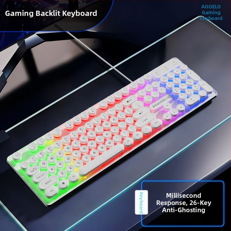 Проводен комплект клавиатура и мишка с цифрова клавиатура, кабелна връзка, без подсветка, за игри и офис