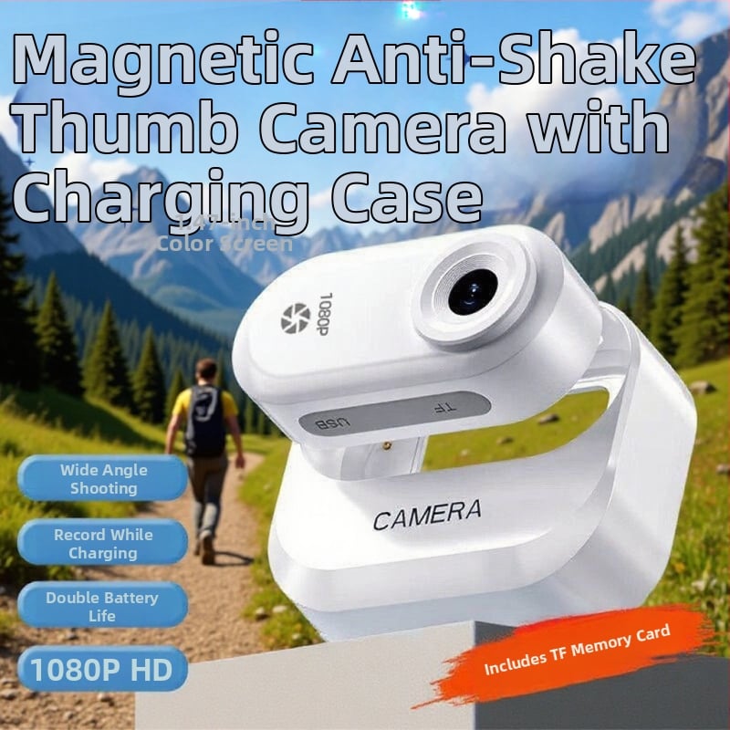 Nothing DM-10 darbības kamera ar magnētisko uzlādi, 1080p video, atmiņas kartes glabāšana, plastmasas korpuss