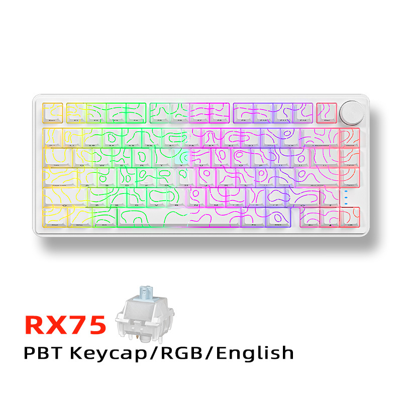 87-tipkovnica mehanička s plavim prekidačima, PBT kapice tipki, RGB pozadinsko osvjetljenje, USB sučelje