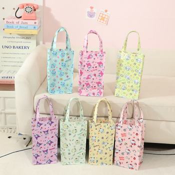 Pirkinių krepšys, modelis: arbatininko krepšys, karikatūros raštas, Oxford audinys, universalius