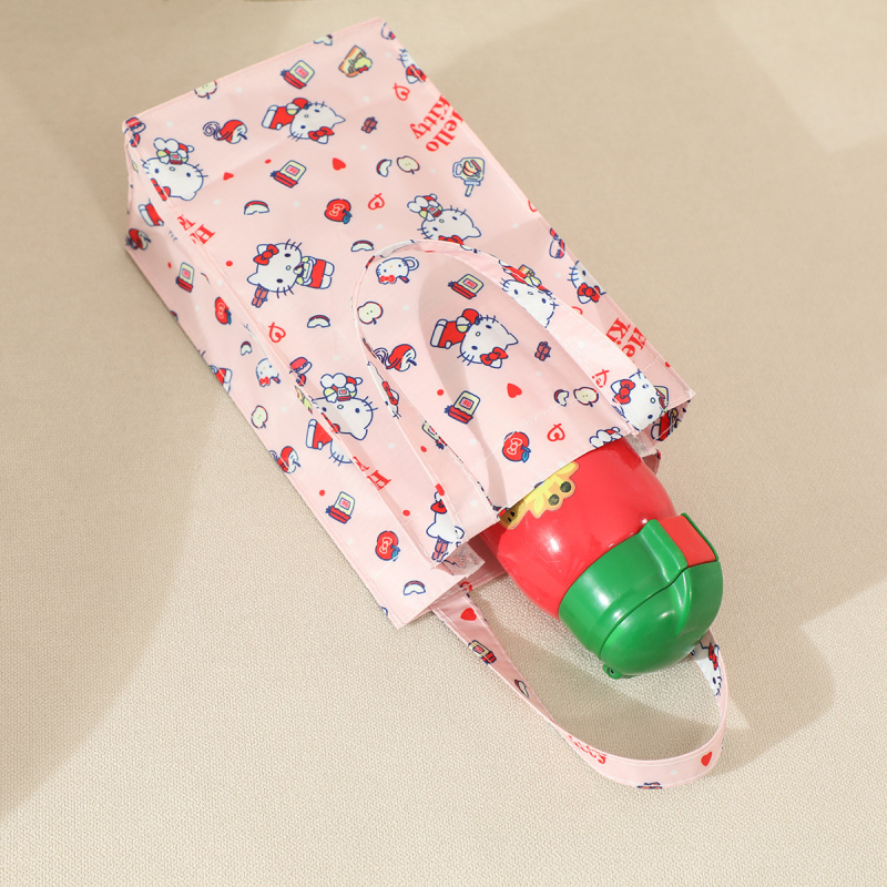 Pirkinių krepšys, modelis: arbatininko krepšys, karikatūros raštas, Oxford audinys, universalius