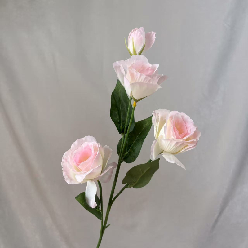 Umjetni lisianthus buket, 6 glav, svilen cvijet, injekcijsko lijevanje, za vjenčanja i dnevni dekor