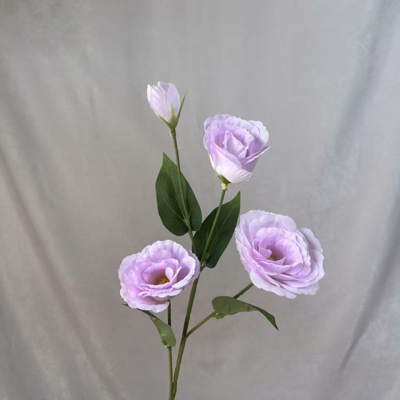 Umjetni lisianthus buket, 6 glav, svilen cvijet, injekcijsko lijevanje, za vjenčanja i dnevni dekor